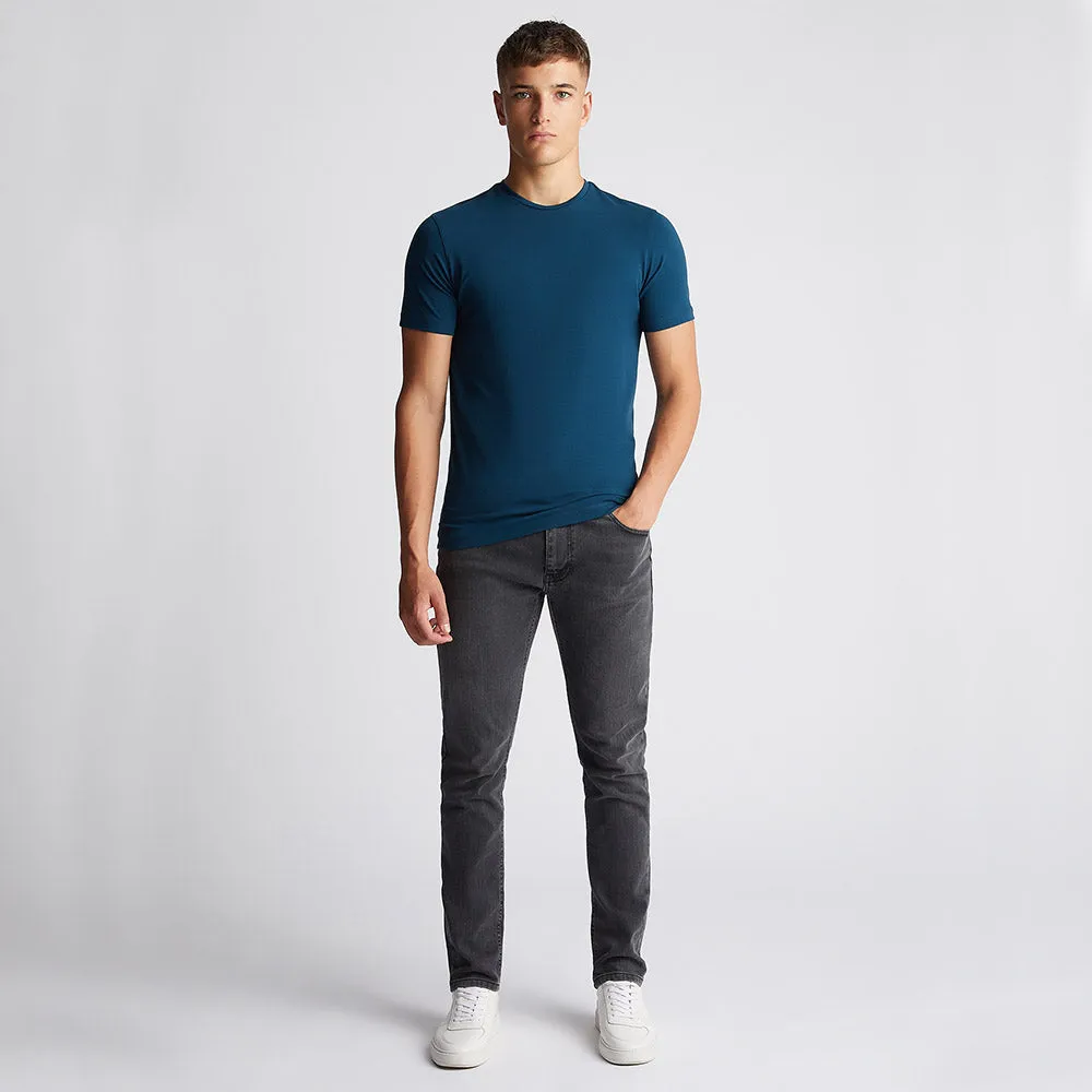 Remus Uomo Stretch Cotton Tee | Blue