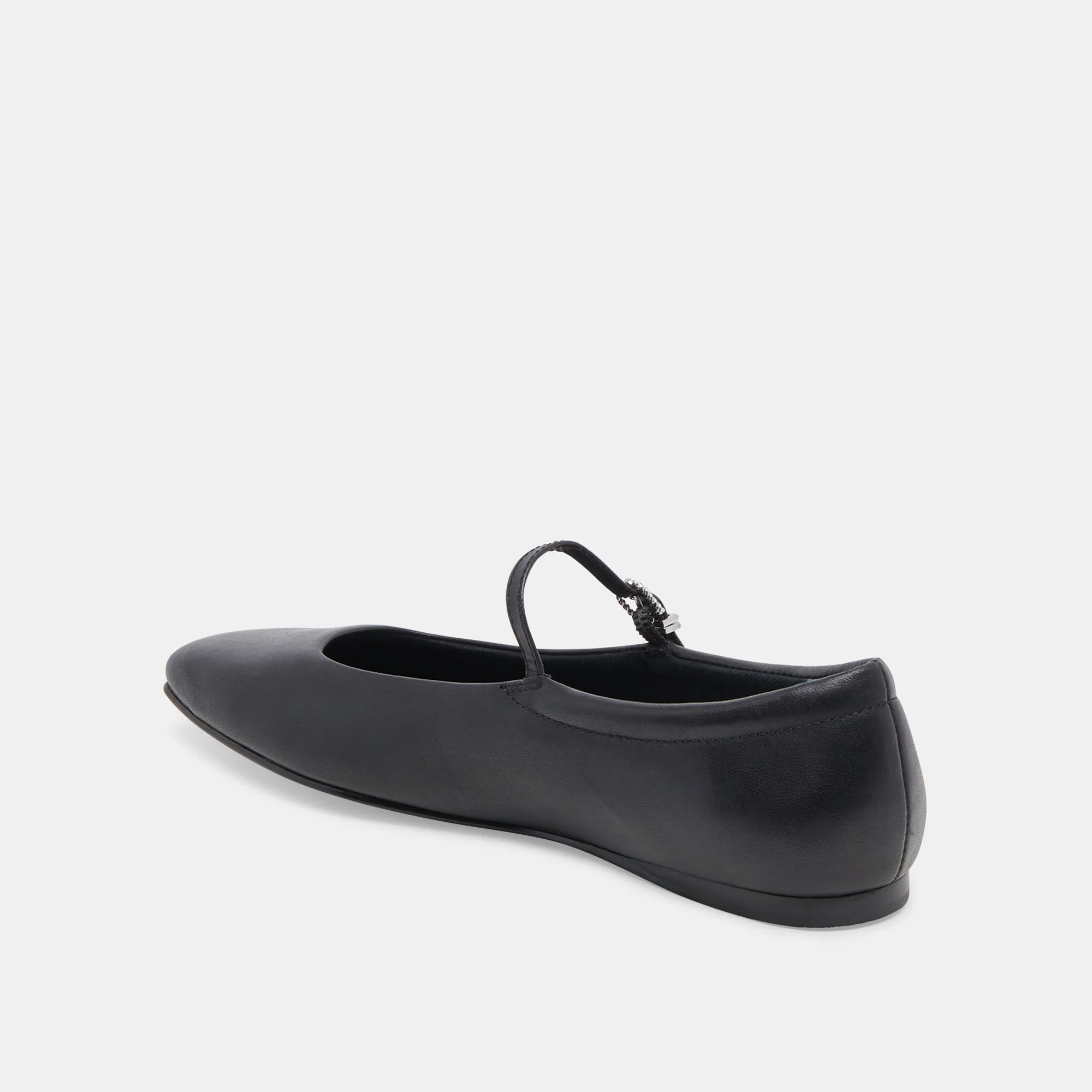 REYES BALLET FLATS BLACK LEATHER