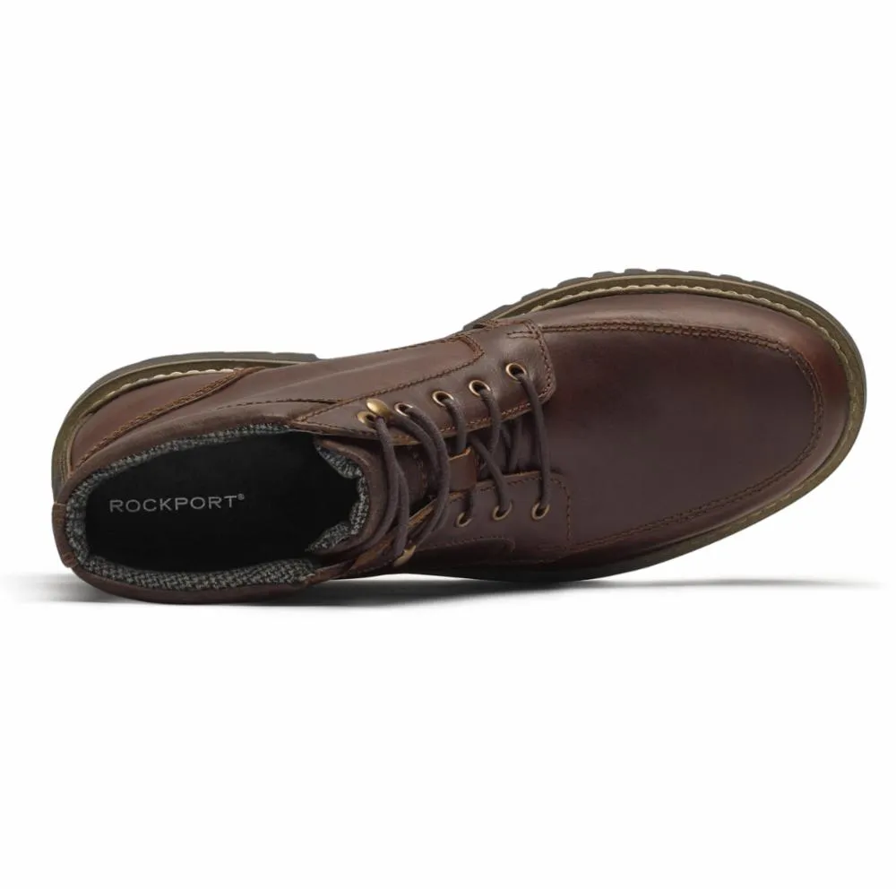 Rockport Men MARSHALL RUGGED MOC TOE SADDLE BROWN