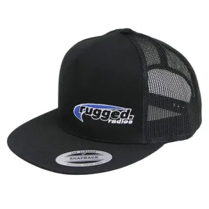 Rugged Radios Flat Bill Snapback Hat - Black