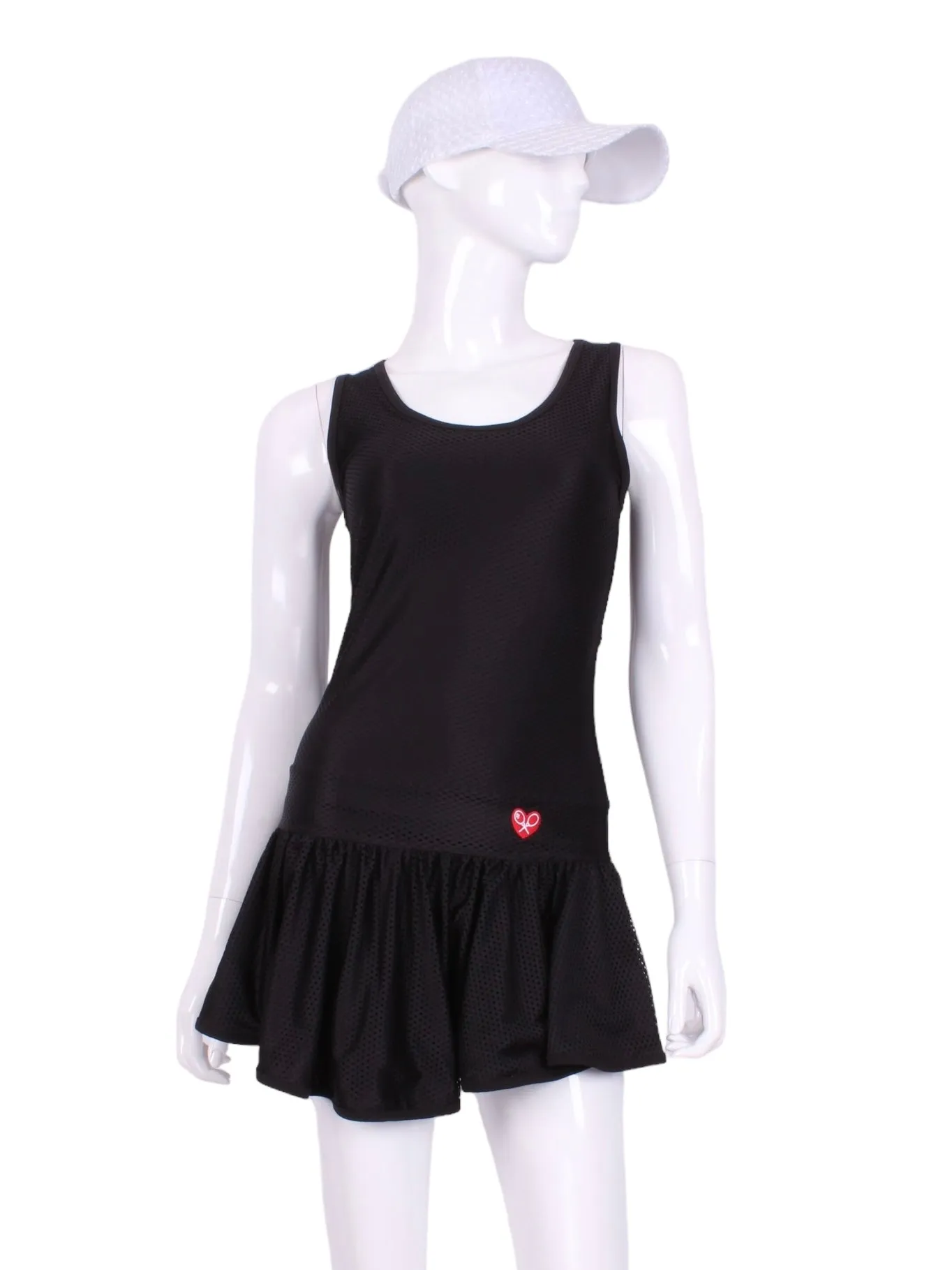 Sandra Mee Court To Cocktails Tennis Dress Holey Black