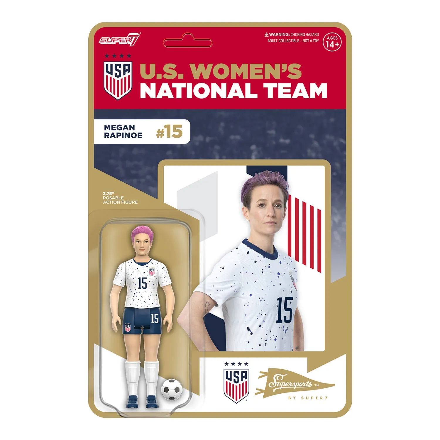 Super 7 USWNT Megan Rapinoe Supersports Figure