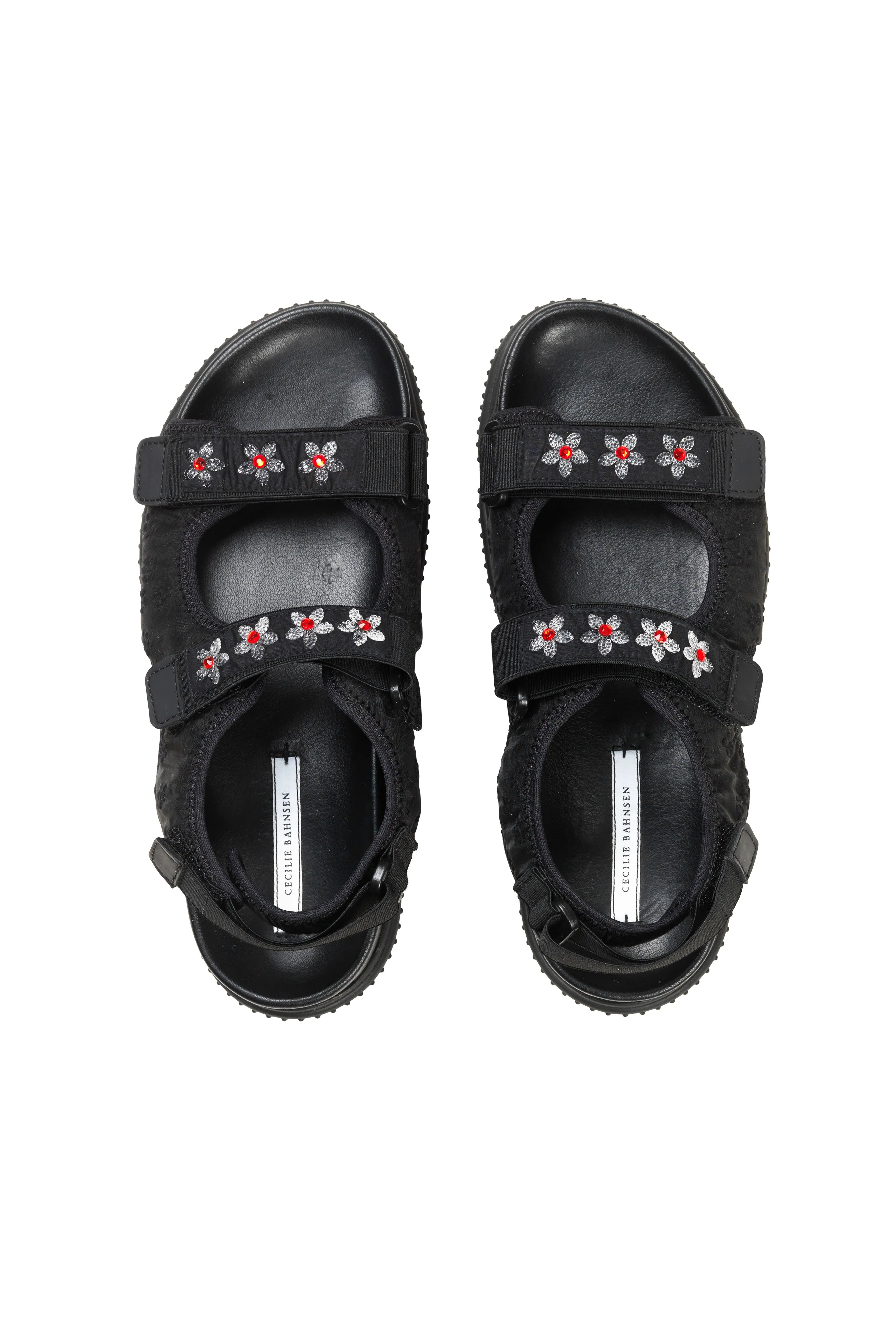 VALERIA | TRUEAL EMBELLISHED CLOQUÉ BLACK/RED