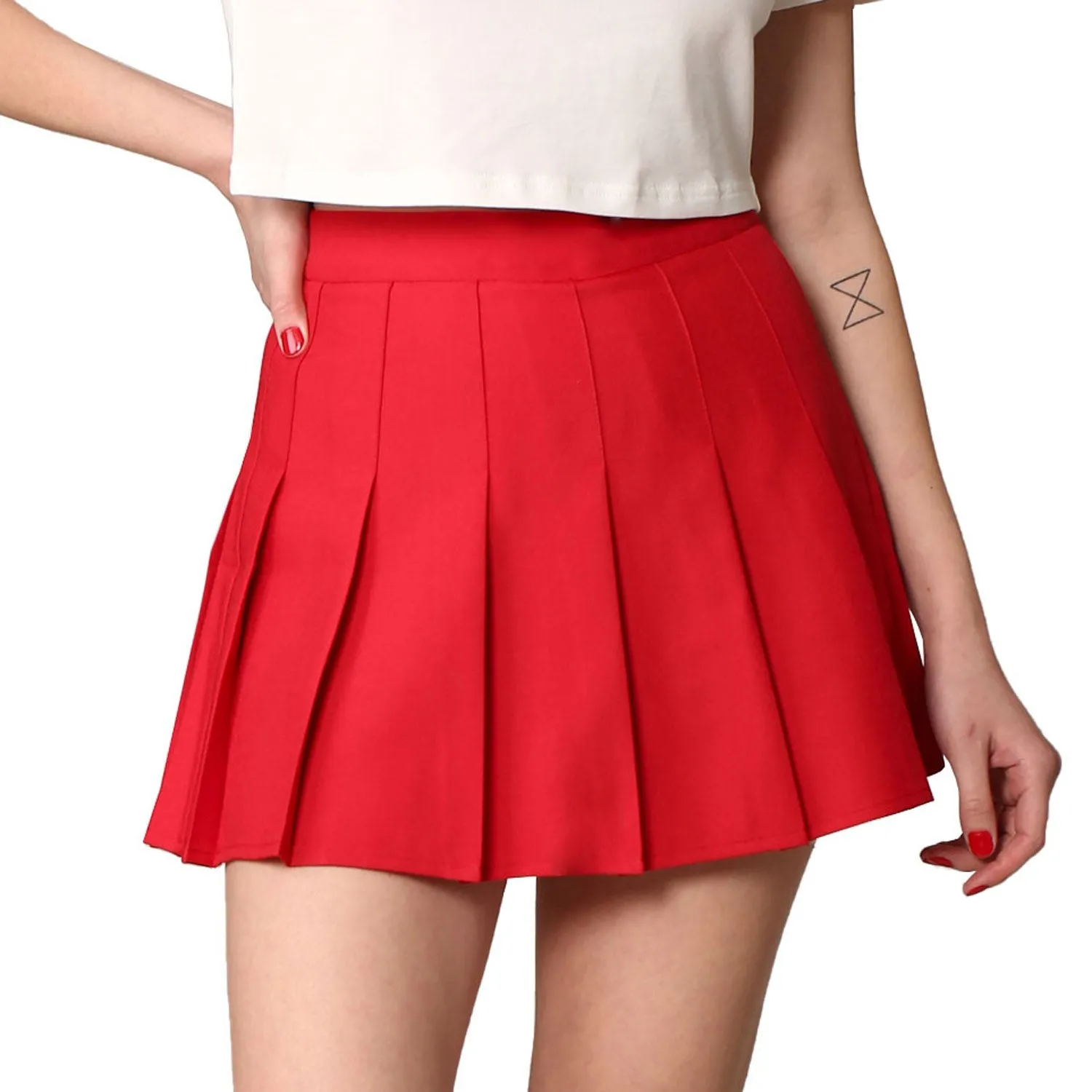 Women's Pleated Active Skort with Shorts and Phone Pocket