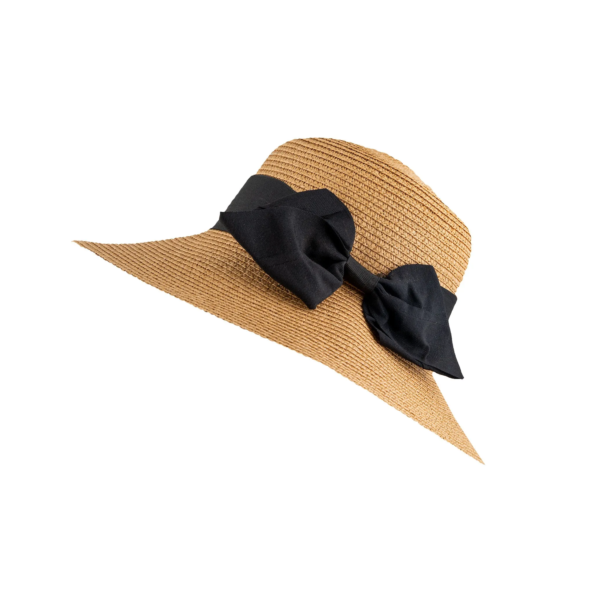 Women’s Straw Sun Hat with Ribbon and Bow