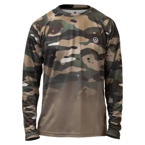 Woodland Camo Long Sleeve MTB Jersey